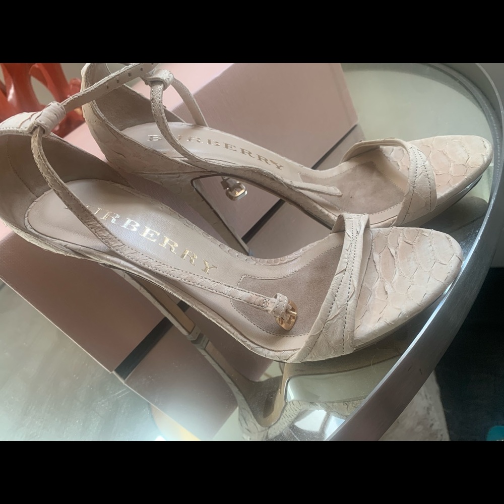 Burberry Python Heels Platforms - image 2
